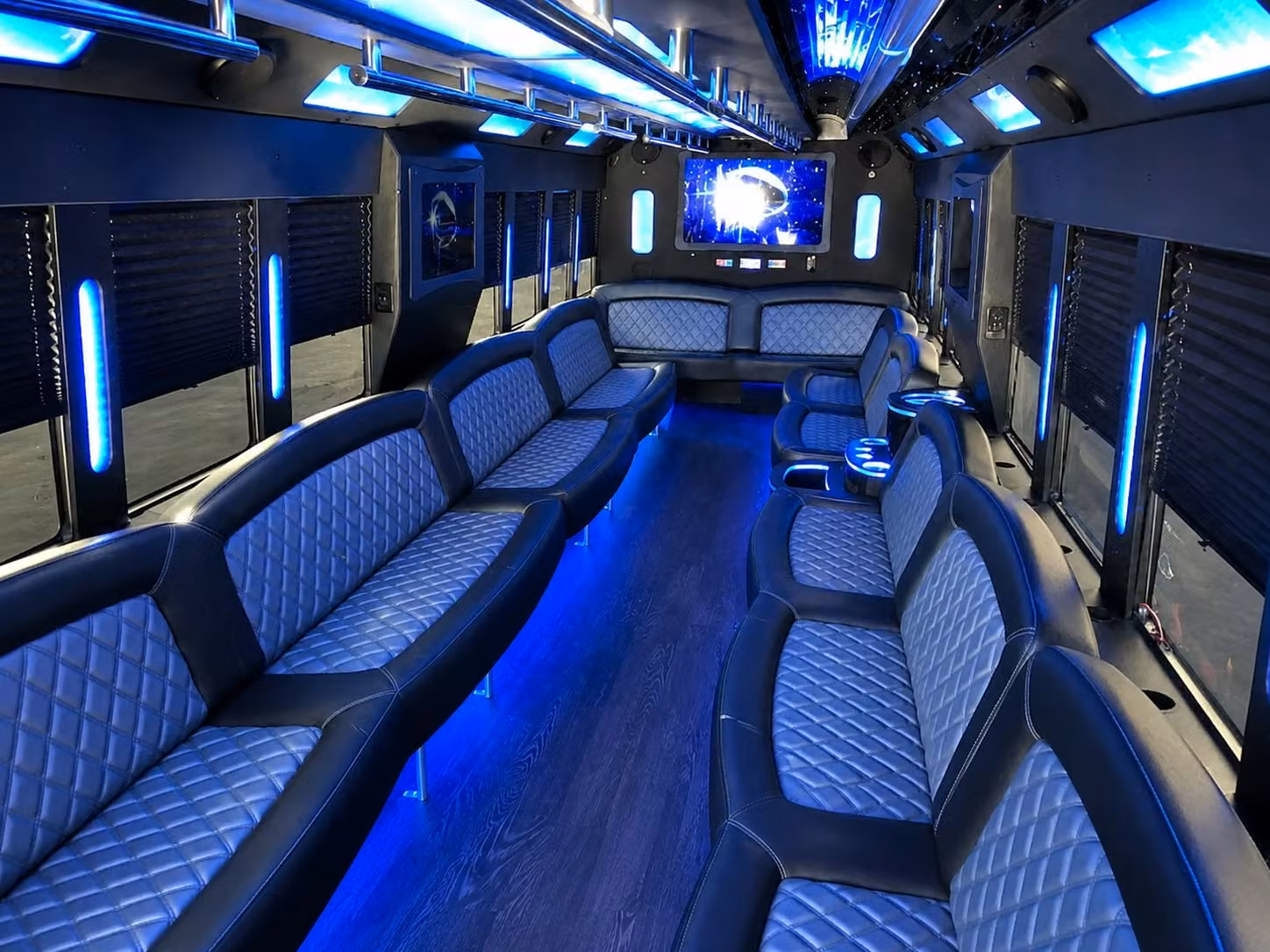a party bus turns the drive into part of the concert experience